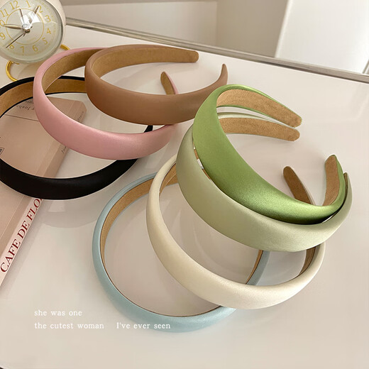 Morning Star 2025 New Autumn and Winter High-end Headband Women's Face Wash Pressing Hair High Skull Headband Hair Accessory Hairpin Headband Hair Bundle Milky White