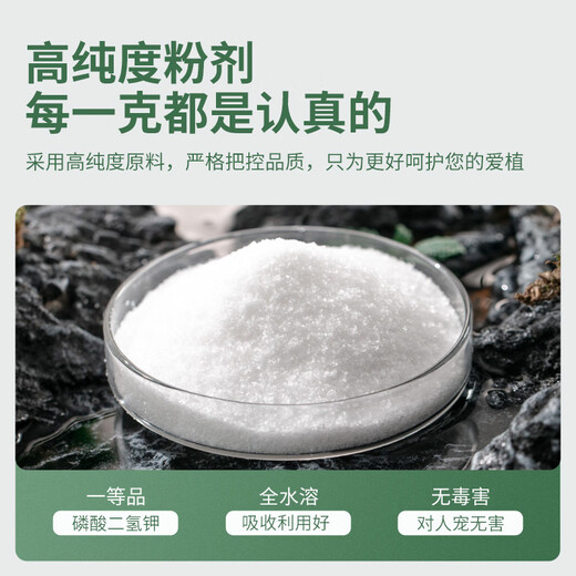 Stanley Potassium Dihydrogen Phosphate Flower Fertilizer Universal Flower Growing and Promoting Flowering Foliar Fertilizer Phosphorus Potassium Fertilizer Organic Fertilizer 100g