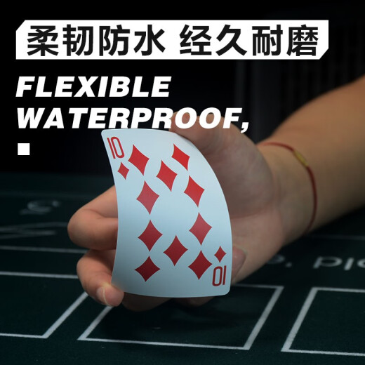 Goodeasy Plastic Gyt Poker Matte Matte Matte Matte Propiedad de alta gama impermeable PVC Puente engrosado para adultos Tarjeta de cuarto de ajedrez Versión amplia 689 Azul (6 pares)