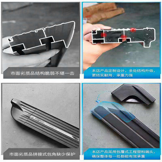 Jetta VS5 foot pedals, Jetta VS7 side pedals, modified VS5 door pedals, VS7 original side door pedals, Zunya style pedals, thickened, exclusive car logo, bottom, matched installation x without lights