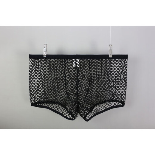 Confidential delivery, sexy men's sexy underwear, men's thong underwear, fully transparent T-pants, passion-free nightclub opening, white, men's underwear, large mesh, medium size