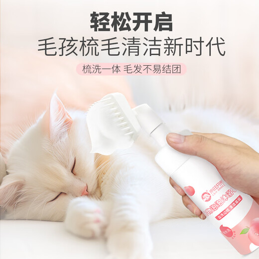 L&W BROS. Pet Comb Teddy Bear Cat Facial Cleansing Mousse Comb Bath-Free Foam Cat Hair Comb Supplies