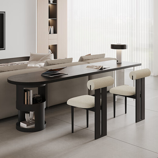 Oscarden solid wood desk for living room, home Italian-style horizontal living room sofa, large long table, light luxury double study table, customized size/color/plus socket-contact customer service