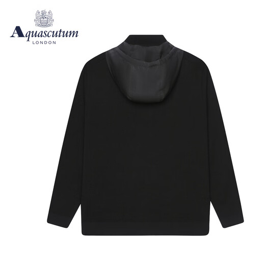 AQUASCUTUM/Yageshidandong новый мужской свитер с капюшоном из овечьей шерсти Q4867EI091 черный/99 M