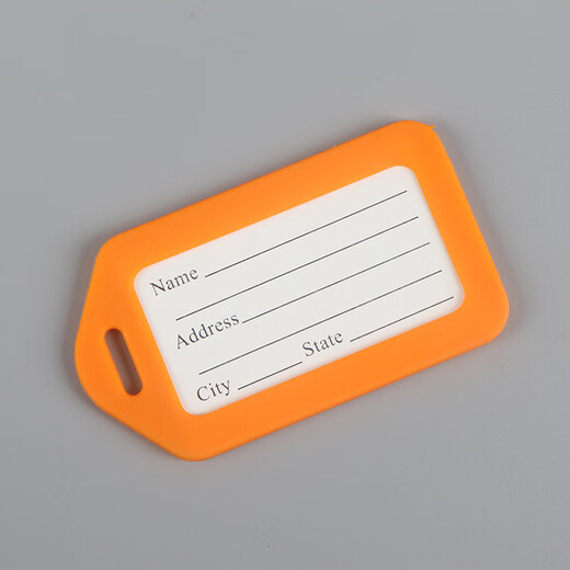 贾恩斯（JAENS）旅游用品行李牌登机牌旅行箱托运牌出差拉杆箱标识吊牌行李挂牌 行李牌-甜橙色（十个装）