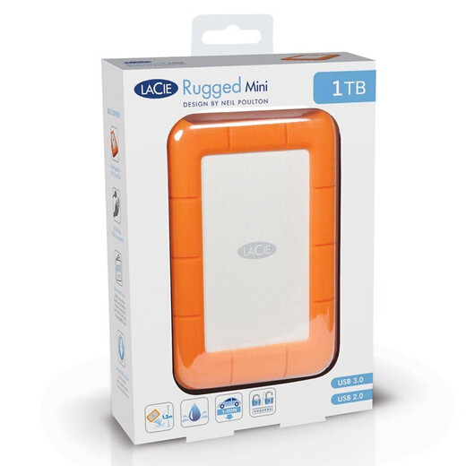 LaCie 雷孜 Rugged小金刚 移动硬盘 防摔 Type-c/USB3.0 Rugged Mini 系列 1TB