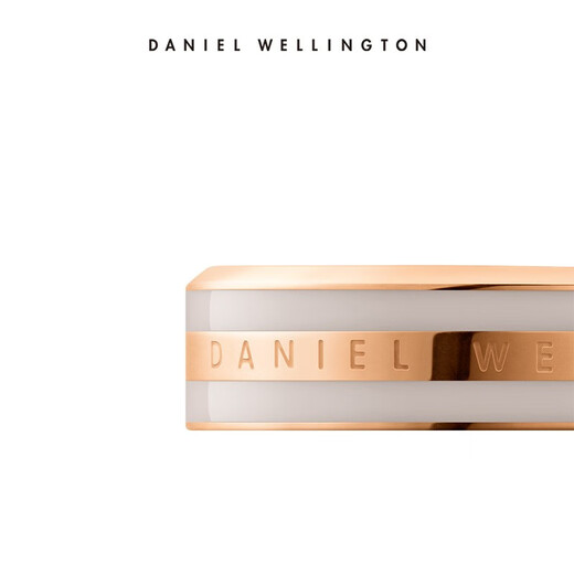 Daniel Wellington DW Ring Men and Women Morning Mist Gray Two-tone Couple Ring to Commemorate Confession Birthday Gift to Girlfriend Size 8 DW00400053