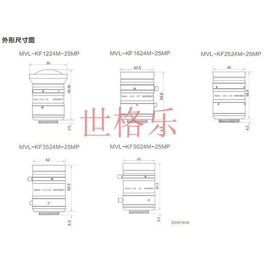 Hikvision MVL-KF1224/1624/2524/3524/5024M-25 MP 25 Millionen Industrielinsen MVL-KF1624M-25 MP