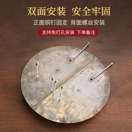 Aoyanlai antique door lock handle hand-style copper door knocker villa courtyard wooden door bolt handle 52cm thickened bronze color (base card 3.0mm)