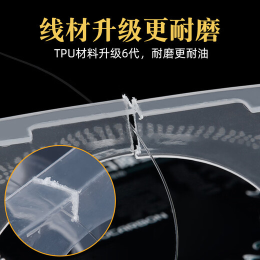 Luo Lanmei imported round elastic thread wear-resistant transparent beef tendon bracelet string bead thread crystal thread Buddha beads and play string bracelet rope transparent 0.6 about 50M