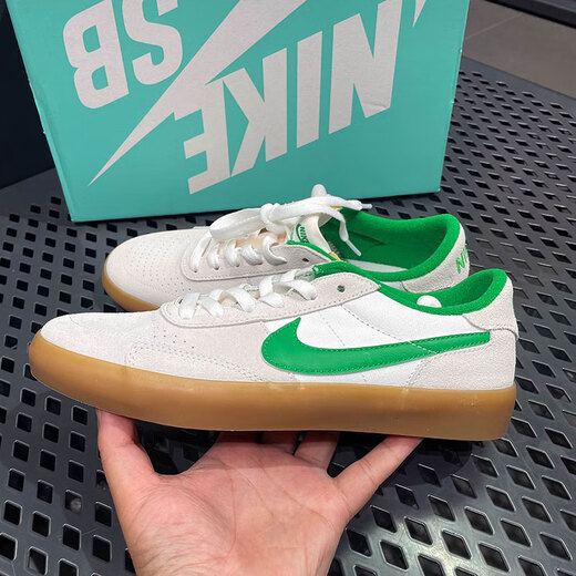 Nike (Nike) Zapatos para hombres 2025 Nuevos zapatos deportivos de verano SB Heritage Vulc Zapatos bajos en los zapatos casuales CD5010-101 Wolf Grey White Green 42.5