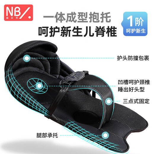 Brans de bébé de Newberle pour la protection de la crête de nouveau-née Special Baby Holding Artefact 0-3-5 mois bébé sort avec des épaules Horzontal Hug Support noir: NOUVEAU RIDGE PROTECTION, adaptée à 0-5 mois