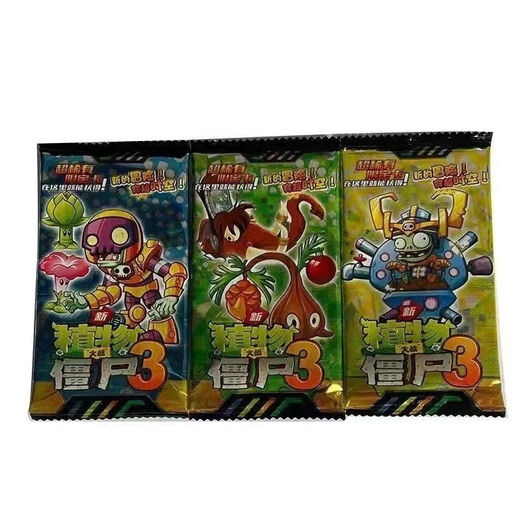 Oakwin Plants vs. Zombies card complete set of flash cards rare collection school children's toys 96 packs of 672 cards Plant Zombies rare flash cards