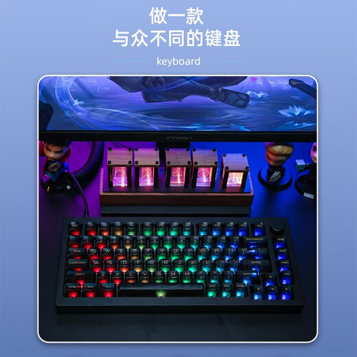 Magic M1 M2 M3 M5 kabelgebundenes, maßgeschneidertes mechanisches Tastatur-Kit, Dichtungsstruktur, CNC-Aluminiumklumpen 82 98 87108 M1 silberweiß, transparent, weiß, Achsentastatur