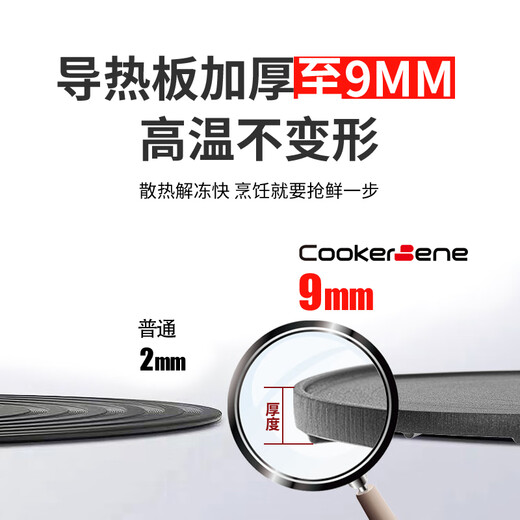 Huili's kitchen thawing plate, heat conduction plate, enamel pot protection pot bottom pad, anti-burning black artifact, gas stove special thickened 24cm heat conduction/defrost/grilling pan