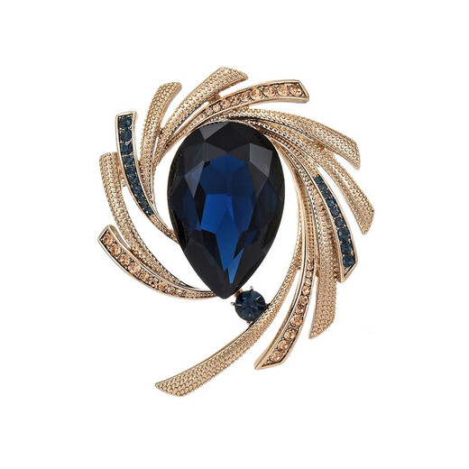 Marco Bizzarri brand brooch for women, new model, bright star brooch, high-end women's crystal retro pin, versatile anti-exposure corsage for women, Valentine's Day gift for girlfriend, wife's birthday gift