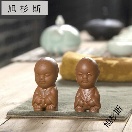 Pick-up cat urine boy purple sand tea pet hand-sprayed peeing doll child tea tray tea set accessories tea ceremony ornaments urine baby one pair of urine baby