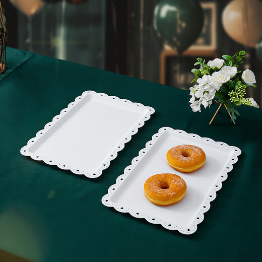 Lingyunhe Dessert Table Display Stand Afternoon Tea Dessert Stand Tea Break Setup Dessert Tray Cake Tray Cold Dinner Set Plastic Eight-piece Set European Dessert Table Set 1 Set