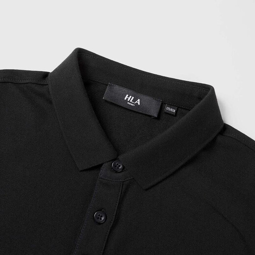 
Hailan Home (HLA) polo shirt men's short-sleeved top for summer business casual cool breathable simple lapel t-shirt Father's Day gift skin-friendly and comfortable breathable-Black D6 XL (180) Recommended 76-82kg