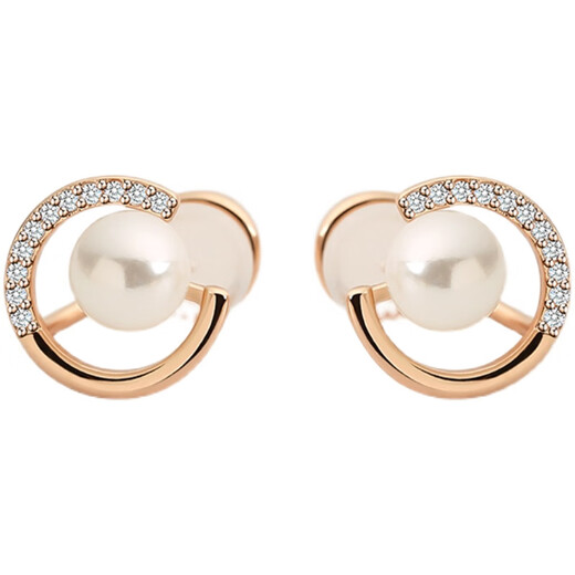 Flash Engraved New Trendy Ear Clip Silicone Painless No Piercing Women's High-End Earrings 2024 Earrings Earrings Female Birthday Gift White Pearl Gold Earrings