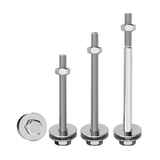 Tianzhuo Hardware 304 stainless steel external hexagonal wall screw nut set complete accessories screw extension bolt through screw rod M6*100 5 sets