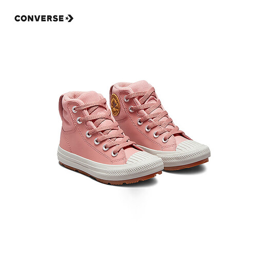 Converse Converse children's shoes girls' boots plus velvet to keep warm winter new children's shoes pink 32 recommended foot length 19.5cm