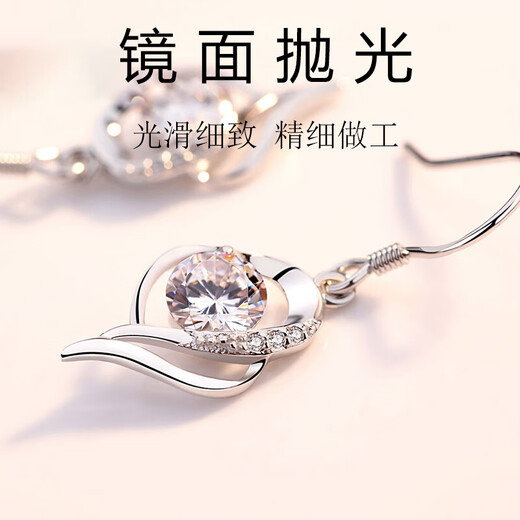 Ancient silver needle earrings for women 2025 new one-week earrings birthday gift for women light luxury niche high-end practical T199 I have you in my heart niche earrings set gift box