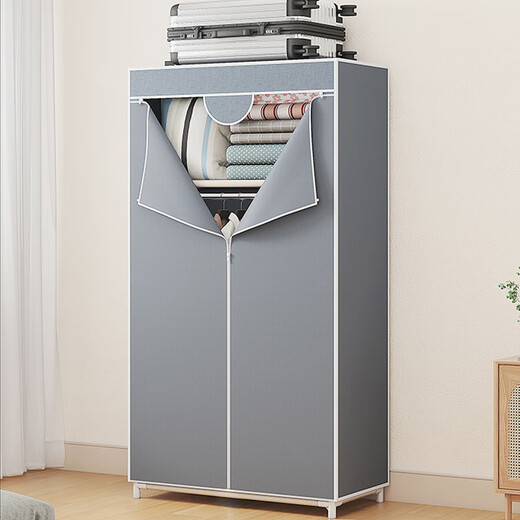 蜗家简易衣柜卧室布衣柜加厚组装衣橱衣服收纳柜出租屋宿舍布衣柜