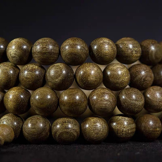 梵心阁四川阴沉木金丝楠8mm手串佛珠沉香级水波乌木108本命臻品送 8mm108颗