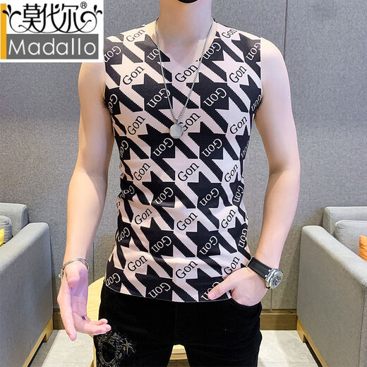 Modal Winter Double-sided Velvet Thermal Vest Men's Thermal Underwear Slim Fit Seamless Heating Plus Velvet Thickened Bottoming Shirt Autumn Clothes Red Letter L (Recommended 100-120 Jin Jin equals 0.5 kg)