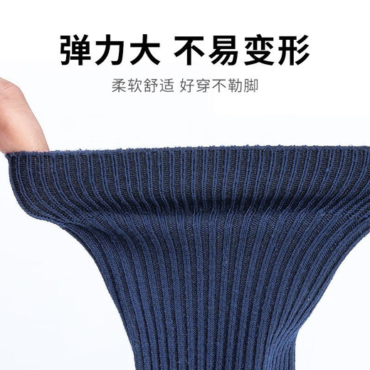 Jihua Shengtai Military Summer Socks Winter Socks Men's Military Training Socks 07 Sock-made Training Sports Socks Deodorant Wear-Resistant Breathable Mid-Tube Socks 10 Pairs - Navy Blue - Winter Socks (S-Level Deodorant Style) 24-26 Medium (40-44 Size Feet)