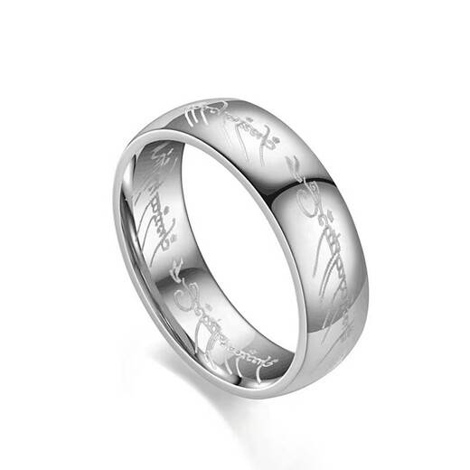 Color Leias Ring Titanium Stahlring Herren trendy Nischendesign Männer einzelne Ringe vielseitige domineerische Jungen Ring Student Schwanz Ring Silber 9 andere Größen hinterlassen eine Nachricht