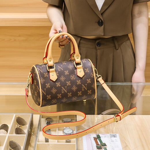 Beinni 2023 New Boston Pillow Bag, Oldshassed Fashion Retro Bag, Women's Tandbag, One-Hourper estampado de cuerpo cruzado, color de café