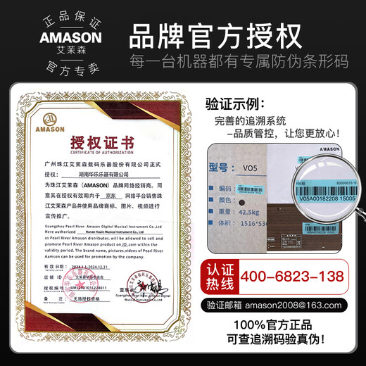 Emerson Pearl River F53 piano électrique 88 touches marteau lourd importé clavier en bois FATAR examen de qualité professionnelle maison numérique intelligent F53 couleur palissandre performance haut de gamme