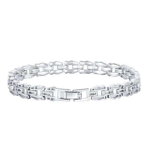 CHINA GOLD PT950 trendy and cool watch chain platinum bracelet plain chain as a birthday gift for men Platinum watch chain - about 32g (refund more for less)