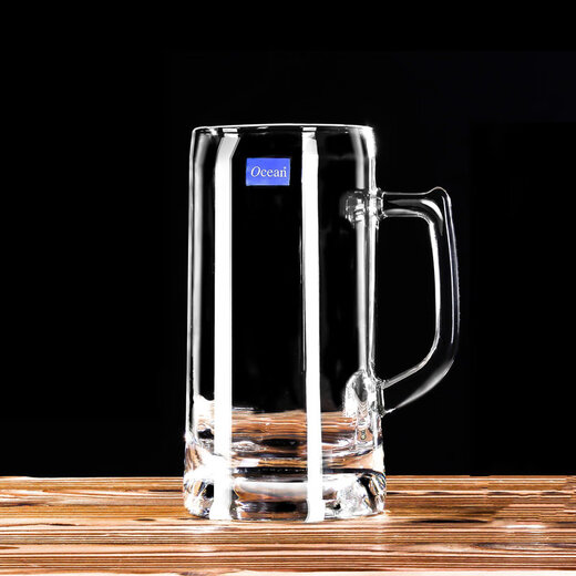 Ocean imported crystal transparent glass tea cup beer cup with handle large draft beer cup home hotel Munich large Munich 640mL