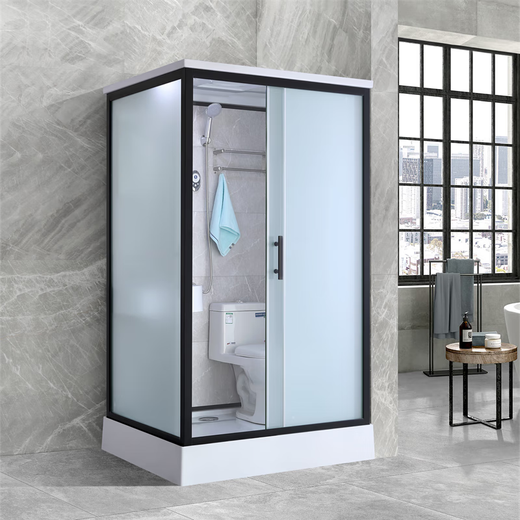 Wulang Machinery (can be installed on the door) shower room integrated shower room integrated shower room finished bathroom partition dry and wet separation 1.0*1.2M without toilet side door