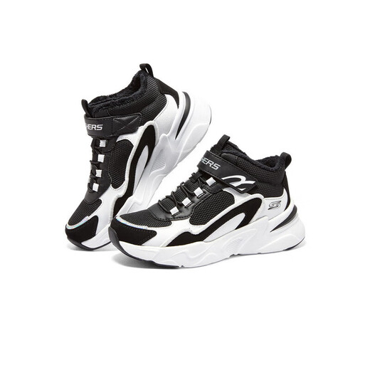 Skechers children's shoes warm girls casual dad shoes Velcro sneakers children's cotton shoes 302583L