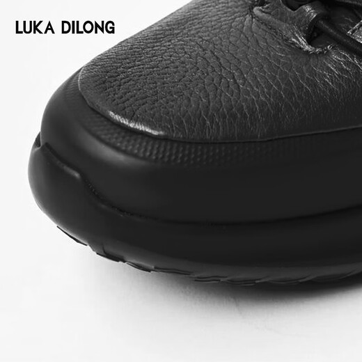 Luca Dillon light luxury deerskin convenient lace-up soft and wear-resistant men's business casual sports shoes for men light gray 39