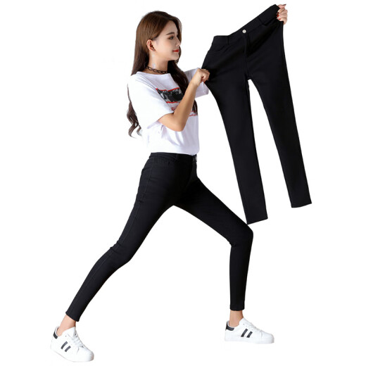 Langsha leggings women's pants for outer wear spring high-waisted slimming black thin tight pencil pants magic little black pants