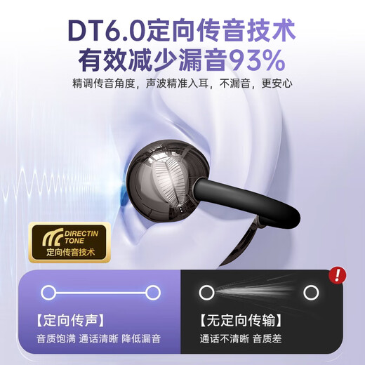 Jingji Bluetooth headset ear clip type bone conduction concept wireless open running sports headset call noise reduction long battery life not in the ear suitable for iPhone Apple 17