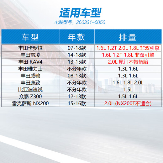 DENSO air filter 260331-0050 Corolla Ralink New Vichi Yaris Speed ​​RAV4