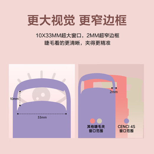 CENCI electric eyelash curler fourth generation electric eyelash curler heated eyelash curler beauty tool charging 4s pink 1 pc