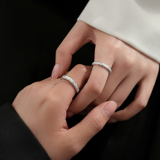 Chinese gold baby's breath couple ring, a pair of male and female proposal rings, girl's birthday gift, girlfriend, wife's wedding anniversary, baby's breath couple ring, Jingsuda