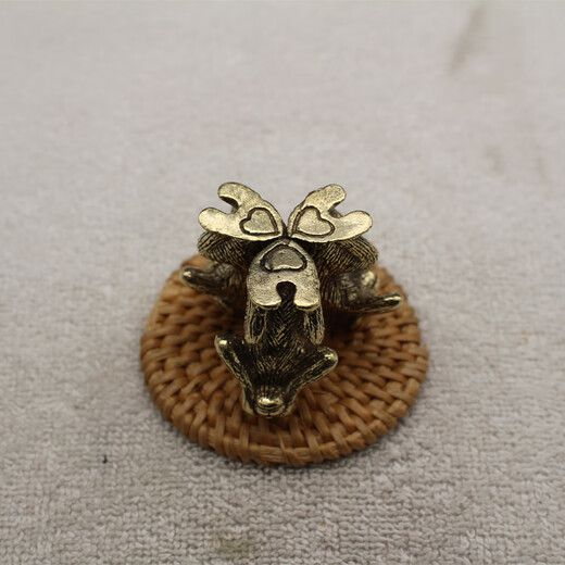 DSF Pure Copper Ornaments Three No Monkeys Do Not See, Talk, No Listen Office Study Desktop Paperweight Ornaments Small Tea Pet Copper Art Three No Monkeys