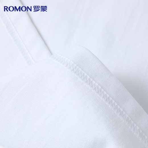 Romon 100% cotton 2-pack pure cotton short-sleeved T-shirt men's summer round neck casual solid color bottoming shirt men's clothing