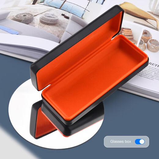 GECLL German glasses case, high-end portable men's hard-pressure storage box, large-capacity sunglasses, myopia eye box, classic black