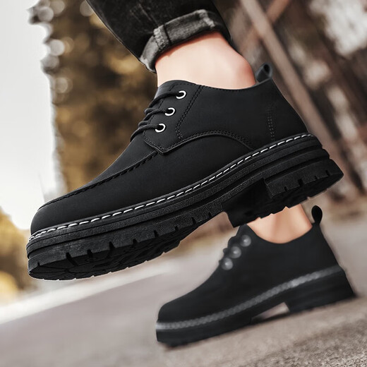 Citron Pavilion Martin Boots Chaussures masculines pour les chaussures d'alpinisme simples et polyvalentes d'hiver.