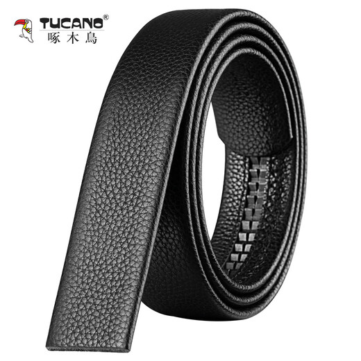 Woodpecker buckleless headband, first-layer cowhide men's belt, genuine leather automatic buckle, no buckle belt, men's single belt
