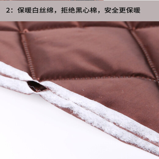 Gongxun Winter Velcro Cotton Door Curtain for Home Use Thickened Windproof Soundproofing Insulation Warmth Anti-Cold Air Partition Hanging Curtain Lint Material Model - Brown 90*200